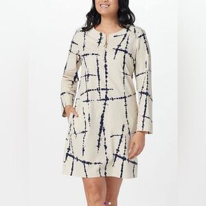 AmberNoon Il by Dr. Erum Ilyas Women’s Tunic dress Size S 3/4 Roll Tab Sleeve